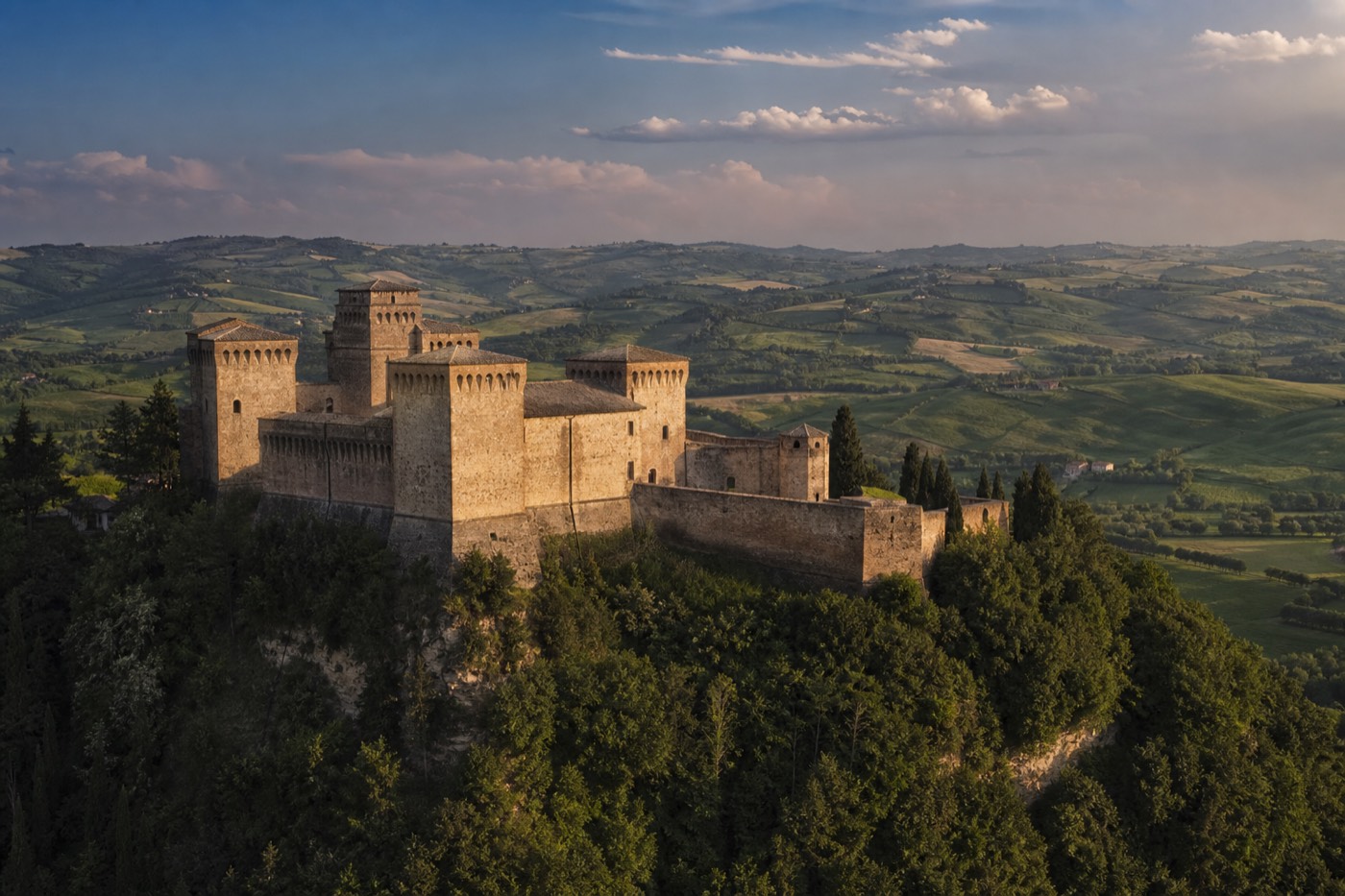 A Torrechiara Castle day trip from Parma leads to the 15th-century hilltop castle in the Langhirano hills